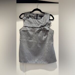 Banana Republic Navy and White Striped Top